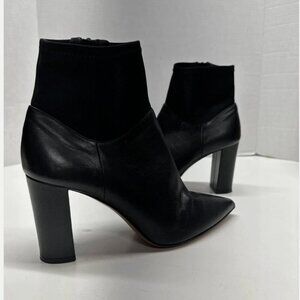 ATP Atelier Enna Ankle Boots High Heeled Leather Stretch Pointed Toe Black 9.5